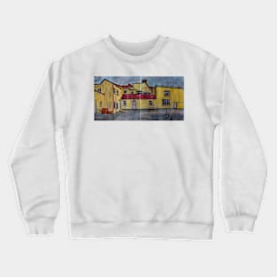 Watercolor Sketch - Mansion House from the Back. Essex, United Kingdom Crewneck Sweatshirt